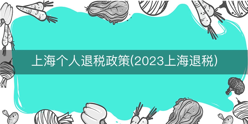 上海个人退税政策(2023上海退税)