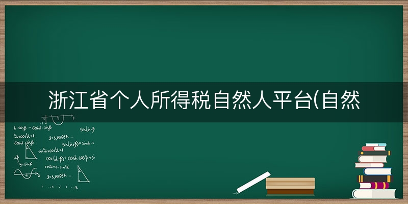 浙江省个人所得税自然人平台(自然人管理税收系统)