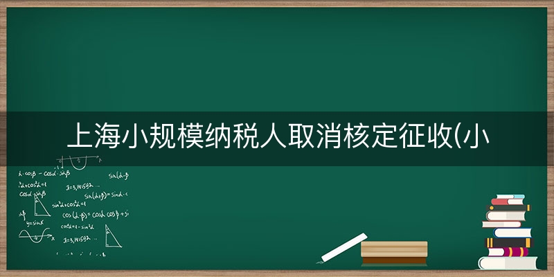 上海小规模纳税人取消核定征收(小规模核定征收的税率)